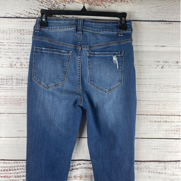 Wax Jean Los Angeles Mid Rise Skinny Distressed Jean Size 3/26 - Picture 9 of 10